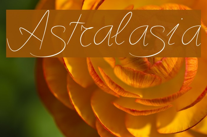 Astralasia Font examples