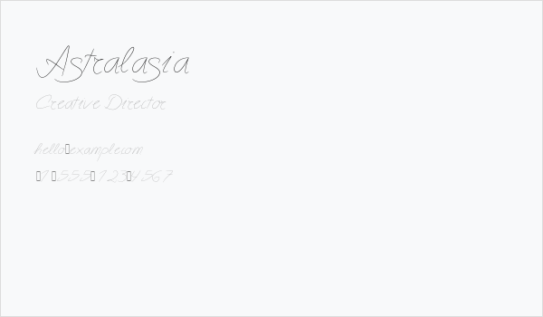 Astralasia Business Card