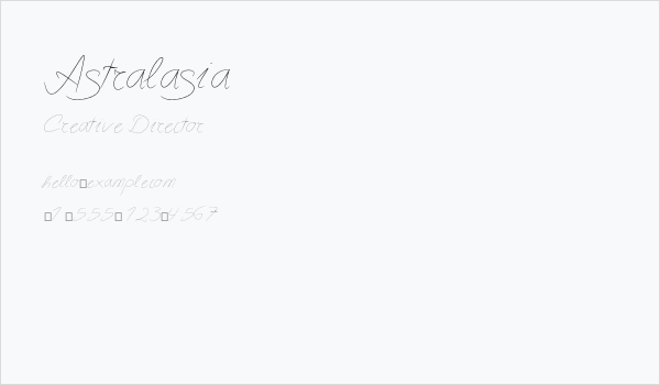 Astralasia Business Card