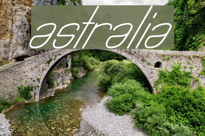 Astralia Font examples