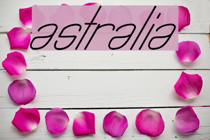 Astralia Font examples