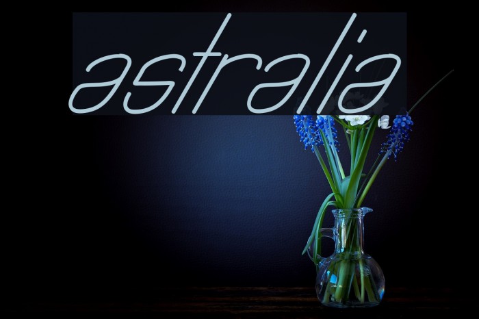Astralia Font examples