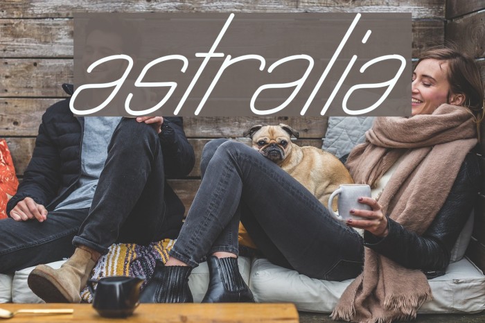 Astralia Font examples