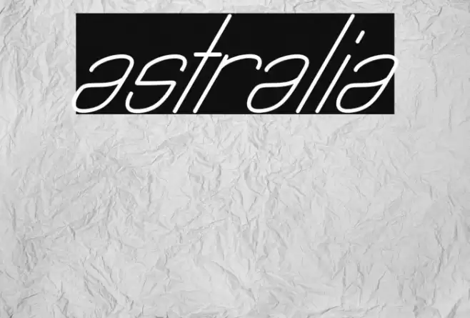 Astralia Font examples