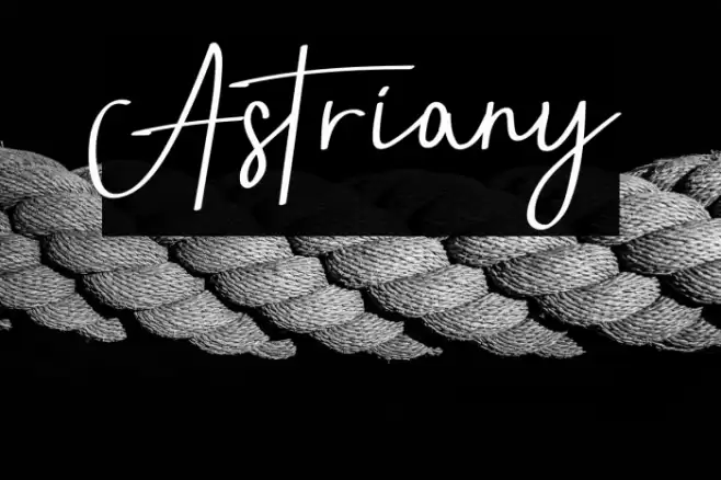 Astriany Font examples