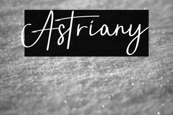 Astriany Font examples