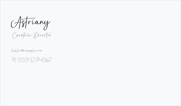 Astriany Business Card