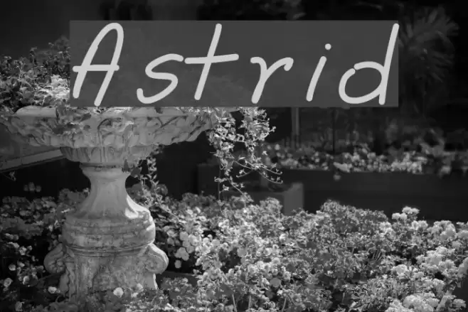 Astrid Font examples