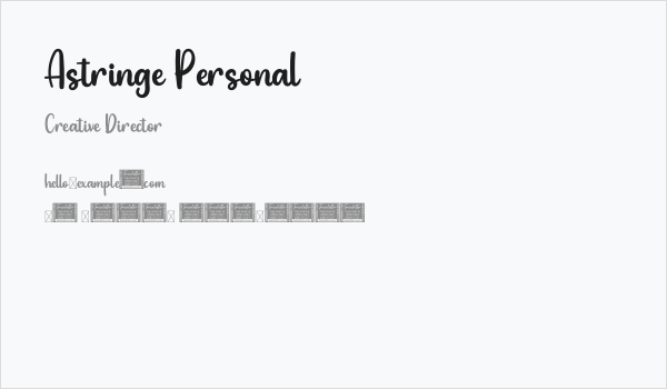 Astringe Personal Business Card