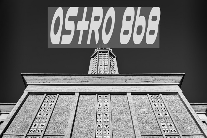 Astro 868 Font examples