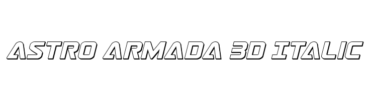 Astro Armada 3D Italic  font caratteri gratis