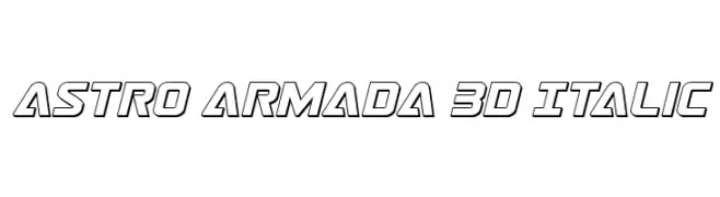 Astro Armada 3D Italic  تنزيل الخطوط
