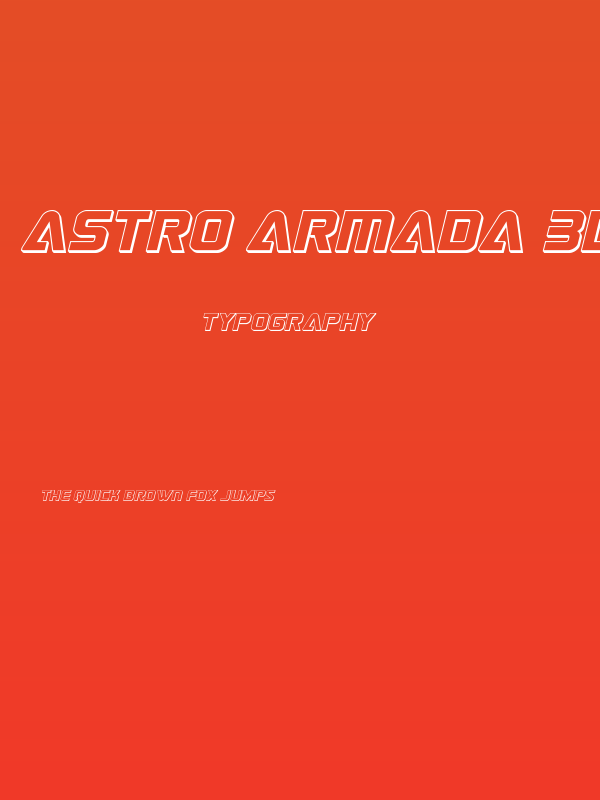 Astro Armada 3D Italic Poster