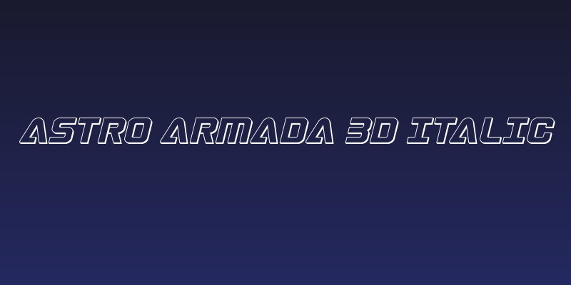 Astro Armada 3D Italic Social Header