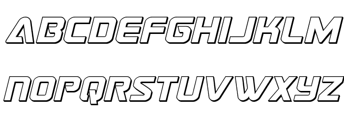 Astro Armada 3D Italic Font LOWERCASE