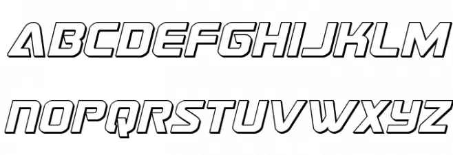 Astro Armada 3D Italic 字体 小写