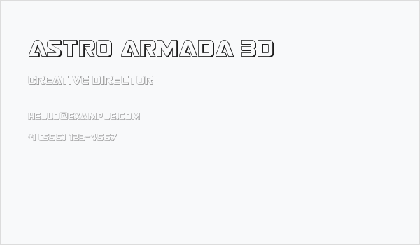 Astro Armada 3D Business Card