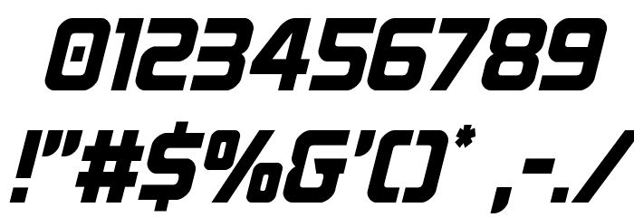 Astro Armada Condensed Italic Font OTHER CHARS