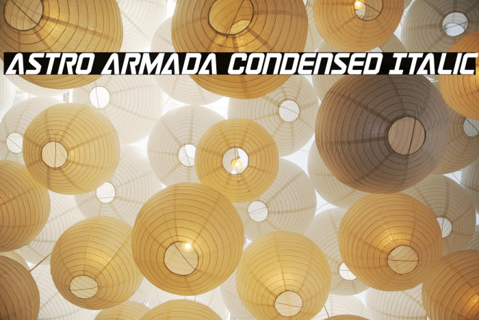 Astro Armada Condensed Italic Example 3
