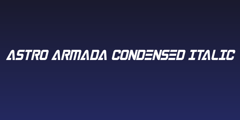 Astro Armada Condensed Italic Social Header