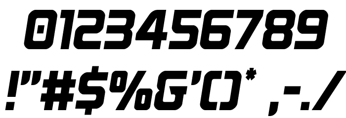 Astro Armada Condensed Semi-It Font OTHER CHARS
