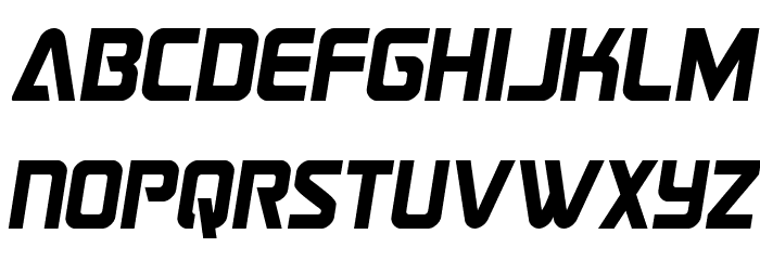 Astro Armada Condensed Semi-It Font LOWERCASE