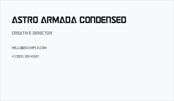 Astro Armada Condensed Business Card