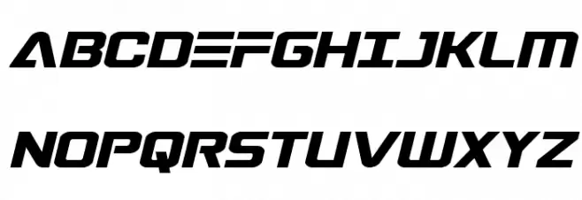 Astro Armada Expanded Italic फ़ॉन्ट अपरकेस