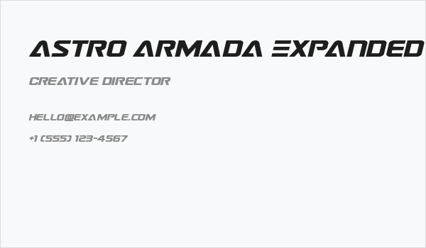 Astro Armada Expanded Italic Business Card