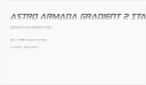 Astro Armada Gradient 2 Italic Business Card