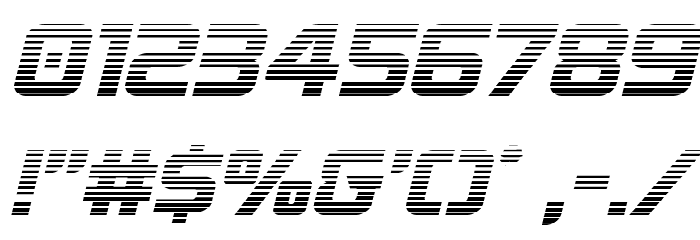 Astro Armada Gradient Italic Font OTHER CHARS