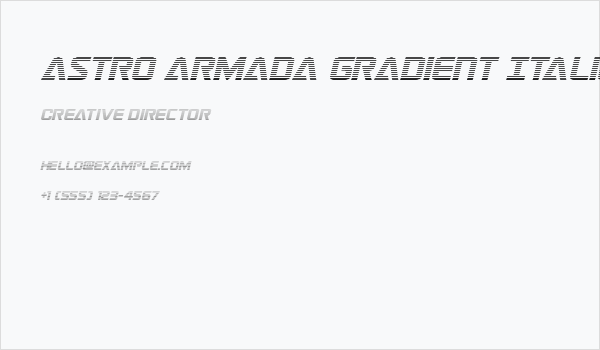 Astro Armada Gradient Italic Business Card
