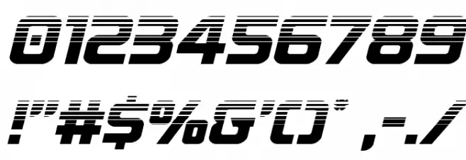 Astro Armada Halftone Italic Font OTHER CHARS