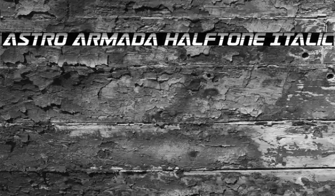 Astro Armada Halftone Italic Font examples