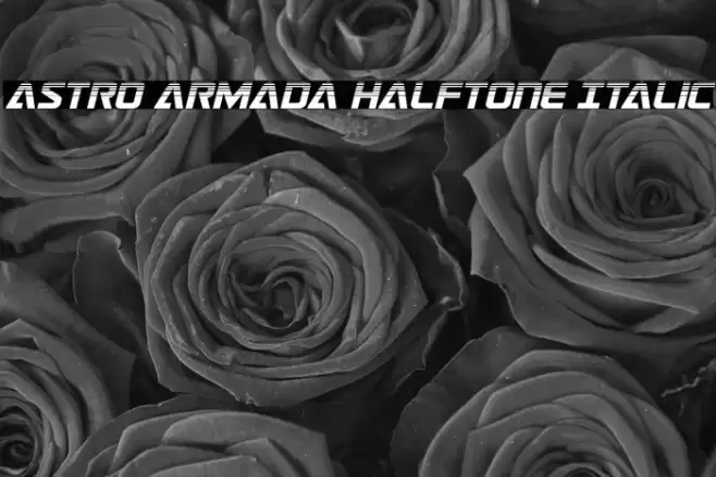 Astro Armada Halftone Italic Font examples