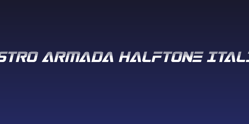 Astro Armada Halftone Italic Social Header