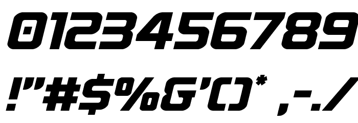 Astro Armada Italic Font OTHER CHARS