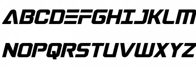 Astro Armada Italic Schriftart Groß