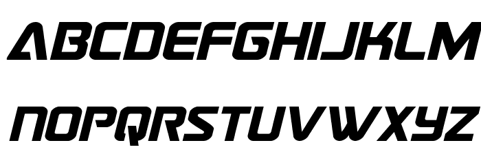Astro Armada Italic Font LOWERCASE