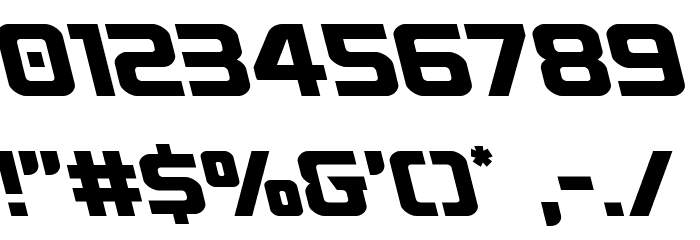 Astro Armada Leftalic Font OTHER CHARS