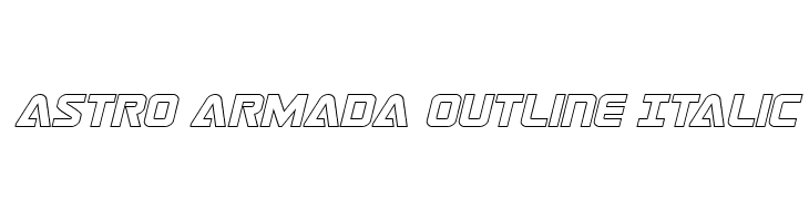 Astro Armada Outline Italic  font caratteri gratis