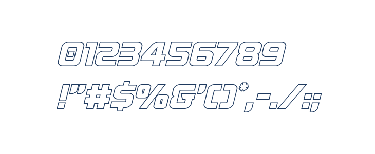 Astro Armada Outline Italic Other Characters