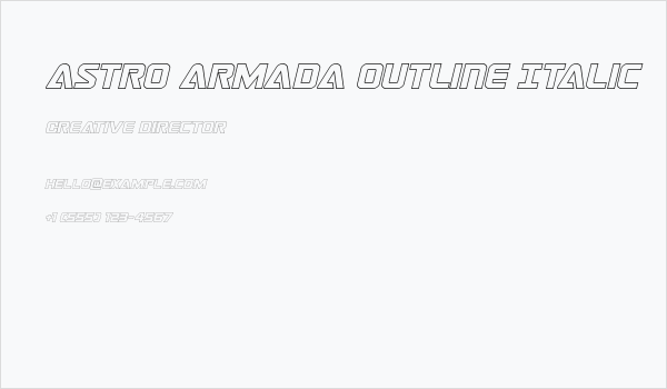 Astro Armada Outline Italic Business Card