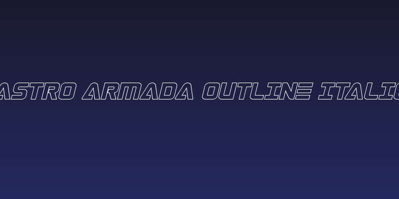 Astro Armada Outline Italic Social Header