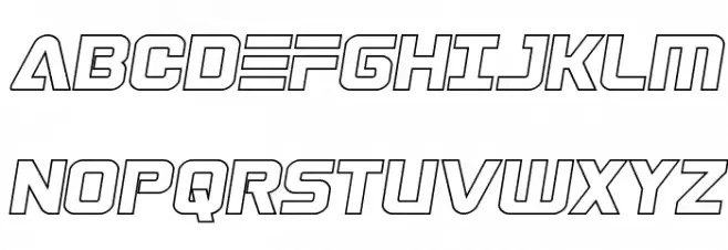 Astro Armada Outline Semi-Ital Schriftart Groß