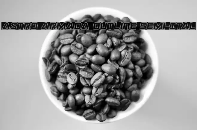 Astro Armada Outline Semi-Ital Font examples