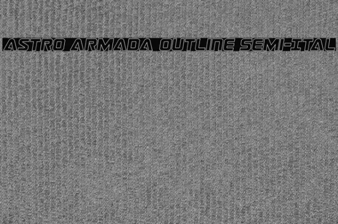 Astro Armada Outline Semi-Ital Font examples