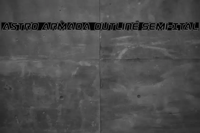 Astro Armada Outline Semi-Ital Font examples