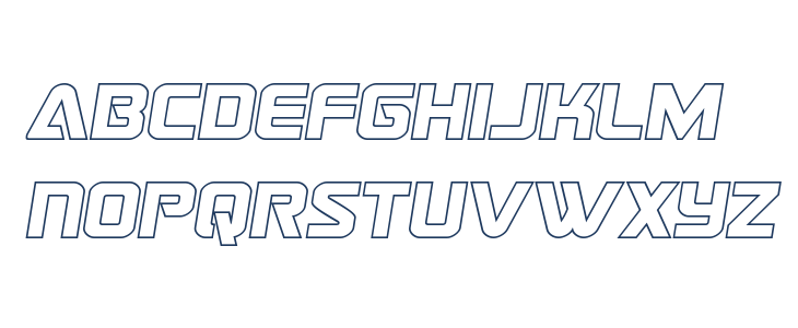 Astro Armada Outline Semi-Ital Lowercase