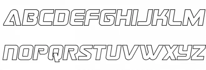 Astro Armada Outline Semi-Ital Polices MINUSCULES